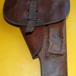 ETUI EN CUIR DE L'ARMEE FRANCAISE POUR P.A MAC 50, PERIODE GUERRE INDOCHINE  ,   FABRICATION