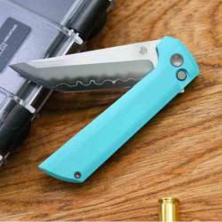 Couteau North Mountain Blade Chop 2 Lame Acier SLD-Magic San Mai Manche G10 Bleu Ciel