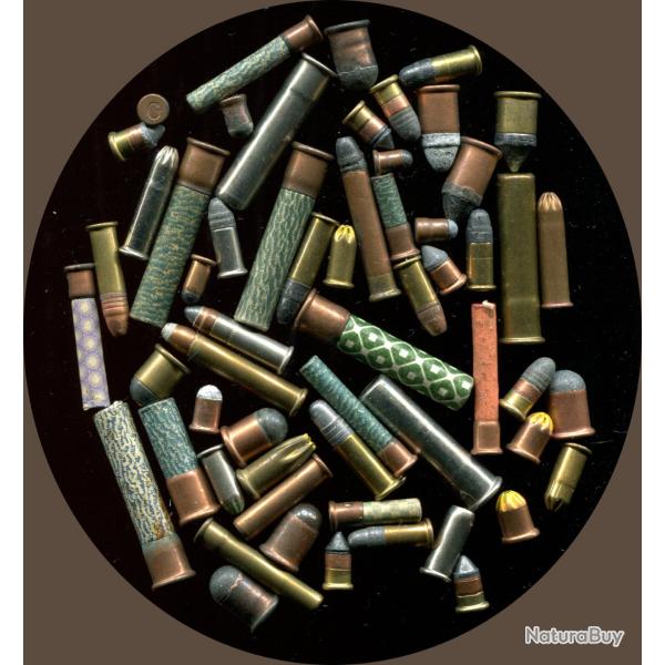 Lot de 50 cartouches � percussion annulaires  pour collection  - 1 � sans prix de r�serve
