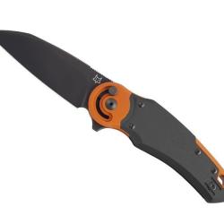 COUTEAU FOX METAMORPHOSIS ALUMINIUM NOIR/ORANGE PVD