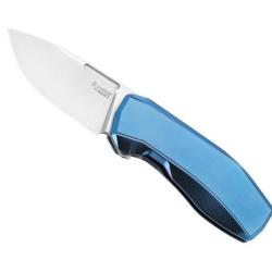COUTEAU LIONSTEEL N.ONE TITANIUM BLEU