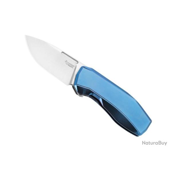 COUTEAU LIONSTEEL N.ONE TITANIUM BLEU