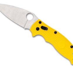 COUTEAU SPYDERCO MANIX 2 SALT JAUNE