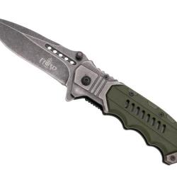 COUTEAU THIRD ABS KAKI 11,5CM INOX STONEWASHED