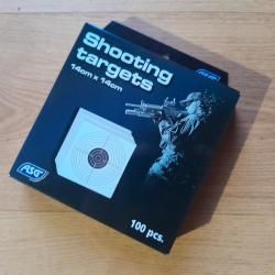 Paquet de 100 cibles  14x14 cm.