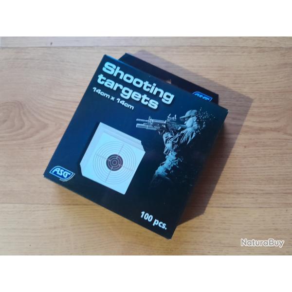 Paquet de 100 cibles  14x14 cm.