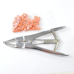 Pince &agrave; &eacute;lastiques KAMER pour ovins. Castration, Elastrator. Elevage moutons