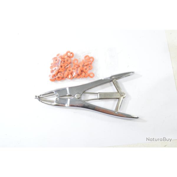 Pince � �lastiques KAMER pour ovins. Castration, Elastrator. Elevage moutons
