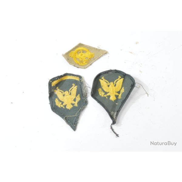 Lot patchs insignes tissu US ARMY p�riode Vietnam. Mauvais �tat.