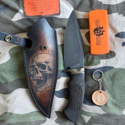 Couteau fighter artisanal Fabrice Delbart