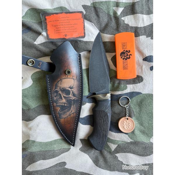 Couteau fighter artisanal Fabrice Delbart