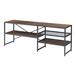 Meuble TV support télévision salon étagère 120 x 30 x 46 cm noir effet noyer 03_0010107