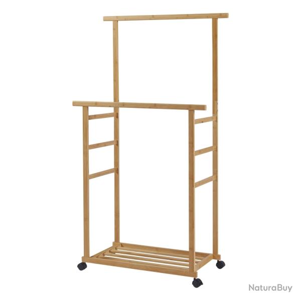 Portemanteau meuble d'entr�e design bambou 147 x 70 x 36 cm naturel 03_0010370