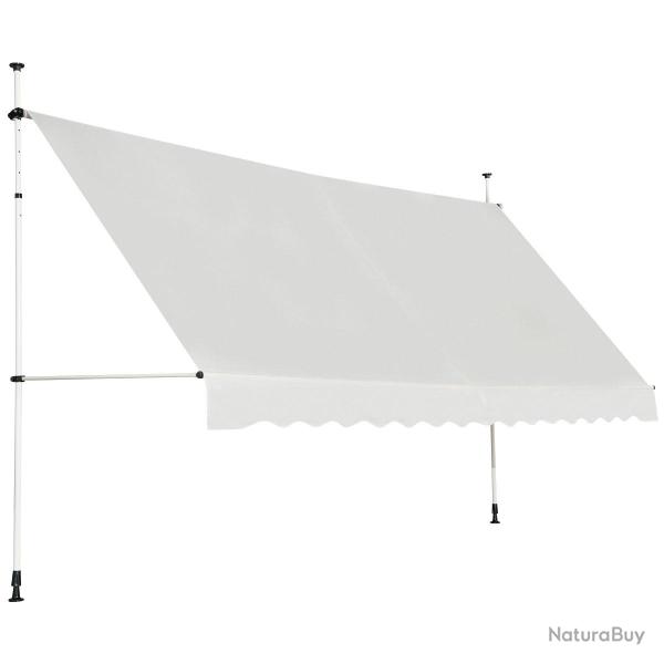 Auvent r�tractable 200 x 300 cm ajustable l�ger et design moderne en aluminium beige 20_0010425