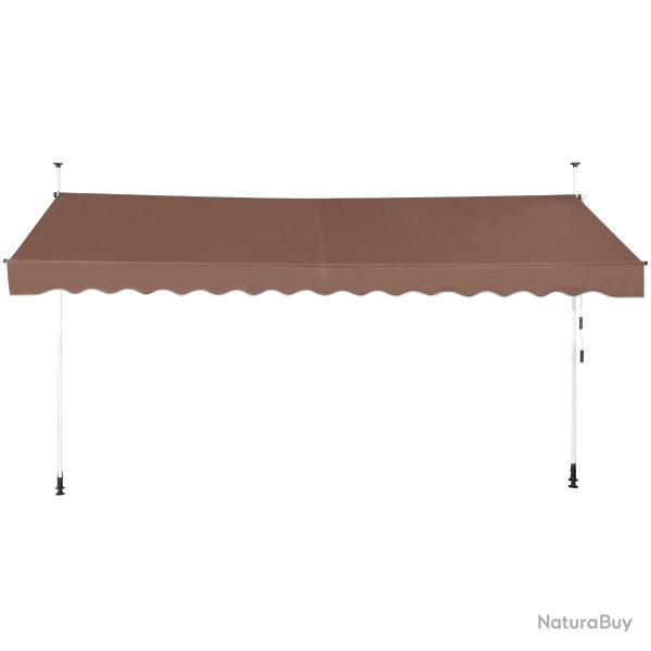 Auvent r�tractable 400 x 200-300 cm protection solaire r�glable et facile � installer en aluminium