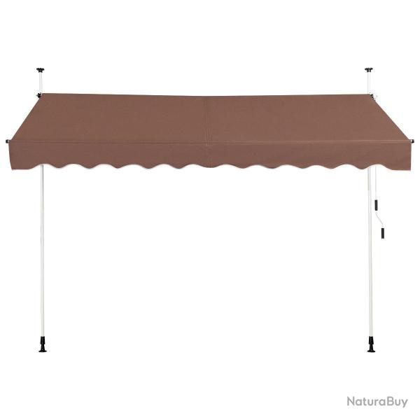 Auvent r�tractable 300 x 125 cm r�glable en hauteur 200-300 cm offre protection thermique et d�cora