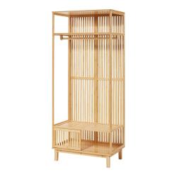 Portemanteau meuble d'entrée design 187 x 80 x 47 cm bambou naturel 03_0010390