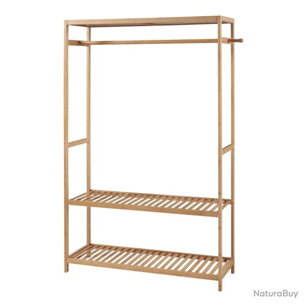Portemanteau meuble d'entre design bambou 165 x 100 x 35 cm naturel 03_0010368