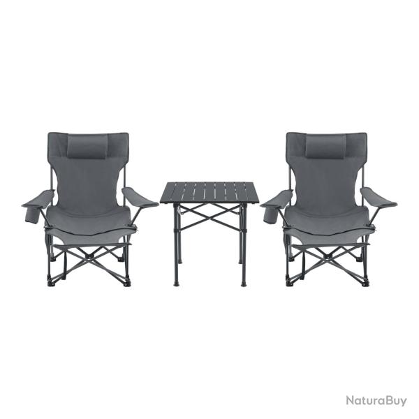 Set de table et 2 chaises pliantes gris 03_0010692