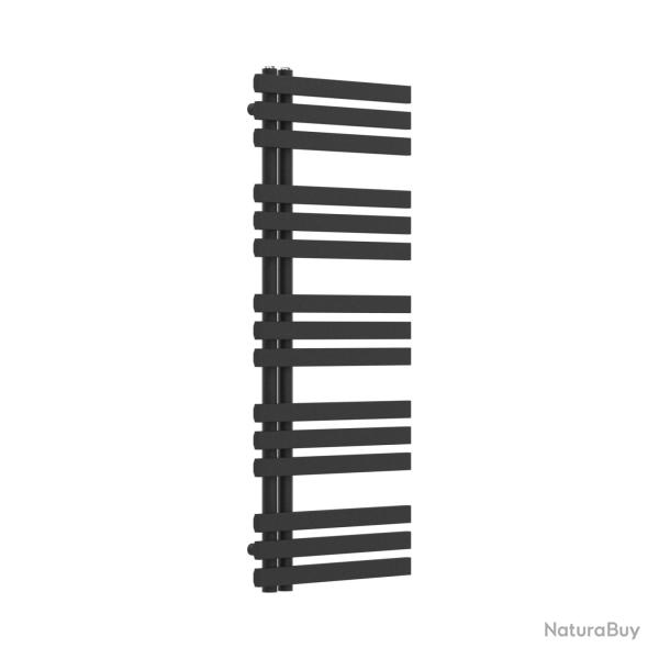 Radiateur s�che-serviettes chauffage salle de bain acier 120 x 50 cm noir 03_0010410