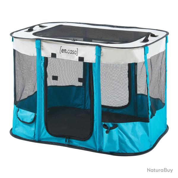 Parc pliable pour chiens 80 x 60 x 55 cm bleu 03_0010231