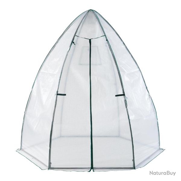 Serre de jardin 200 x 240 cm blanc vert 03_0010545