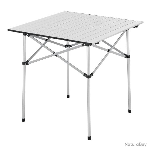 Table de camping pliante 70 x 70 x 70 cm argent 03_0010996