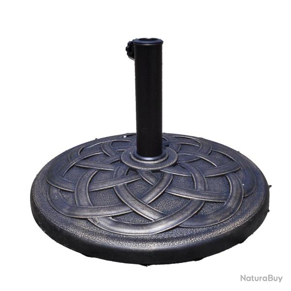 Base de parasol ronde pour jardin 54,5 x 35 cm stable et facile � nettoyer en r�sine bronze 20_0010