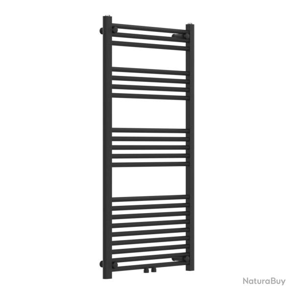 Radiateur s�che-serviettes chauffage salle de bain acier 120 x 60 cm noir 03_0010418