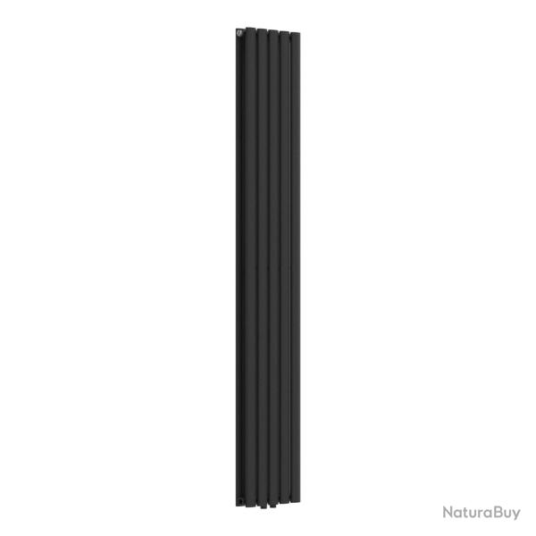 Radiateur � panneaux design double 1122 watts acier 180 x 30 x 8 cm noir 03_0010476