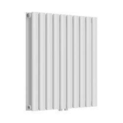 Radiateur à panneaux design double 800 watts acier 60 x 60 cm blanc 03_0010483