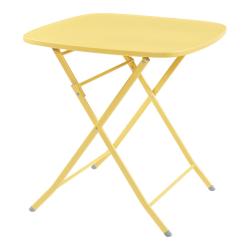 Table de jardin pliante 71 x 70 x 70 cm jaune 03_0011039