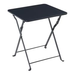 Table camping jardin pliante 45 x 40 x 40 cm acier noir 03_0011092