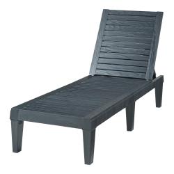 Chaise longue de jardin 172 x 58 x 74 cm noir structuré 03_0009206