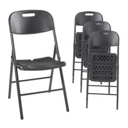 Lot de 4 chaises pliantes 87 x 46 x 53 cm noir 03_0009844