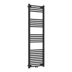 Radiateur sèche-serviettes chauffage salle de bain 140 x 50 cm acier noir 03_0010422
