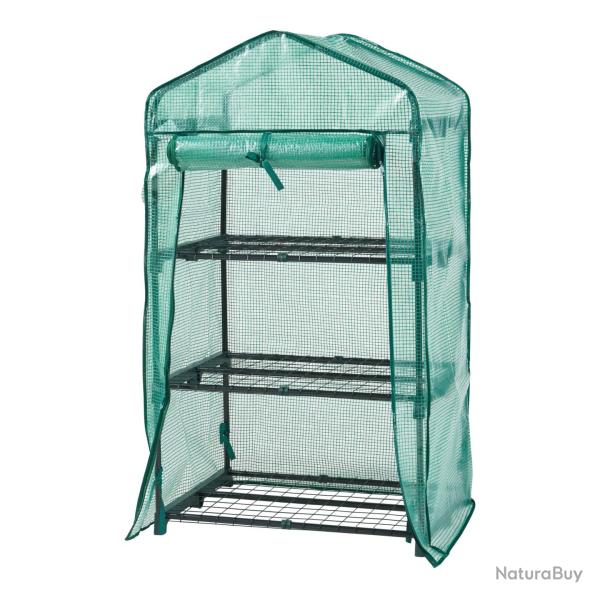 Serre de jardin � 3 niveaux 125 x 69 x 49 cm vert 03_0010540