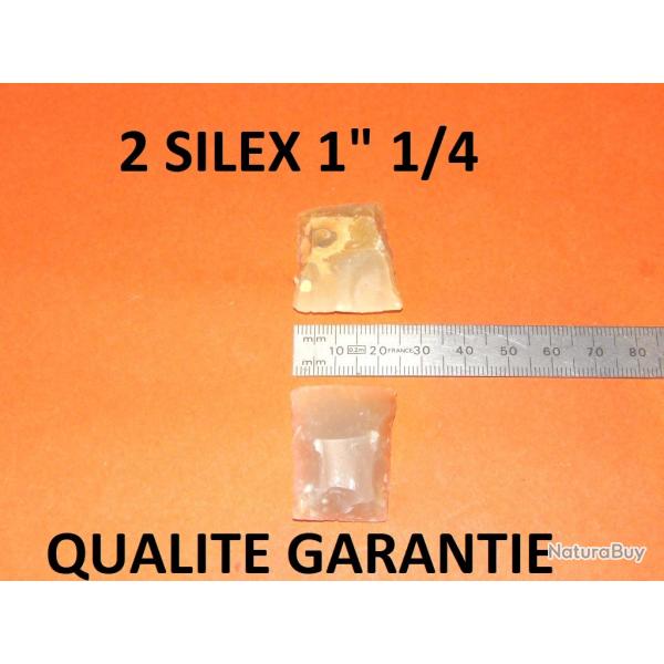 lot de 2 silex blonds 1" 1/4 QUALITE GARANTIE - VENDU PAR JEPERCUTE (D24C119)