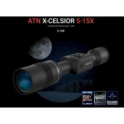 Lunette vision nocturne ATN X-Celsior 5-15x Lunette de chasse jour / nuit (modèle d'exposition)