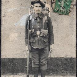 CPA -Chasseur Alpin en tenue de Campagne N&deg;4456
