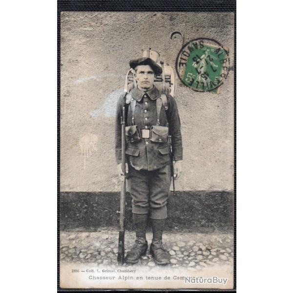 CPA -Chasseur Alpin en tenue de Campagne N�4456