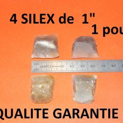 lot de 4 silex blonds 1 pouce 1" - VENDU PAR JEPERCUTE (D24C27)