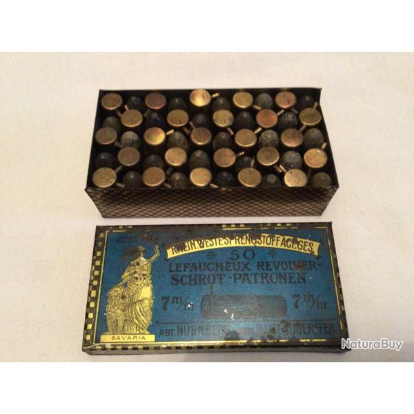 COLLECTOR Bote de 50 Cartouches cal 7m/m lefaucheux  broche