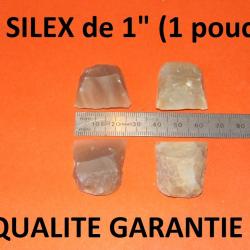 lot de 4 silex blonds 1 pouce 1" - VENDU PAR JEPERCUTE (D24C31)