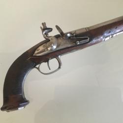 Pistolet à silex ancien fonctionnel -liège - vers 1780/1820
