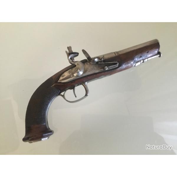 Pistolet  silex ancien fonctionnel -lige - vers 1780/1820