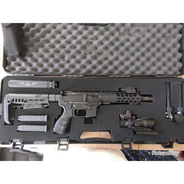 Legacy Armament AR9 UT908+B&T Impuls IIa + 3 chargeurs