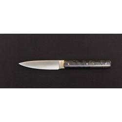 Perceval - Couteau d'office 10cm - manche loupe de bouleau noir stabilis&eacute; | 947