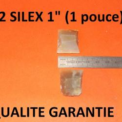lot de 2 silex de 1" (1 pouce) QUALITE GARANTIE - VENDU PAR JEPERCUTE (D24C35)
