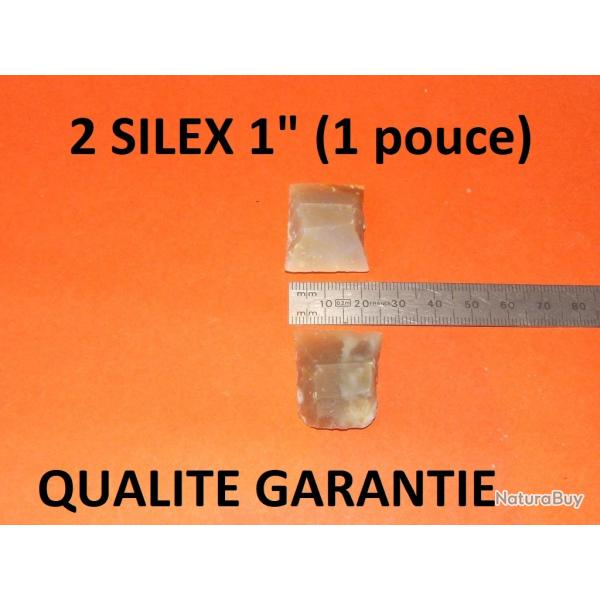 lot de 2 silex de 1" (1 pouce) QUALITE GARANTIE - VENDU PAR JEPERCUTE (D24C35)